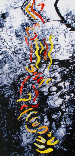 Digital Print & etching titled Ripple 2A