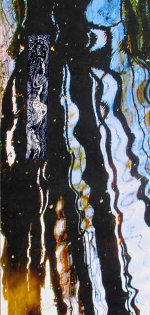 Digital print & etching titled Reflection 2